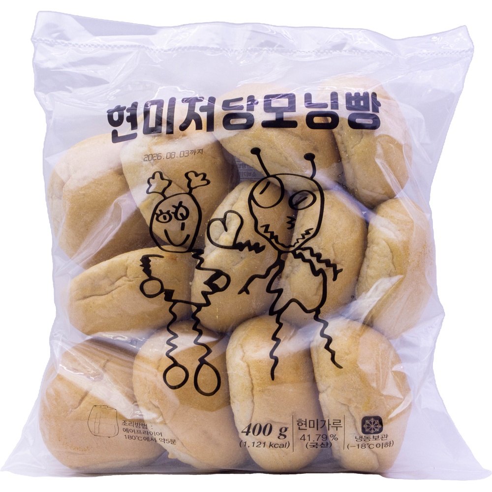 외계인방앗간 현미저당모닝빵 400g
