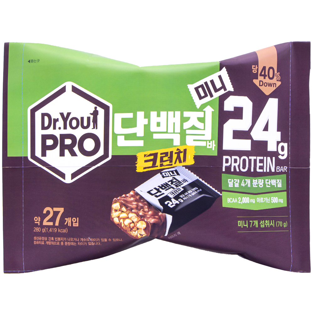 오리온 닥터유 프로 단백질바 크런치 미니 10g