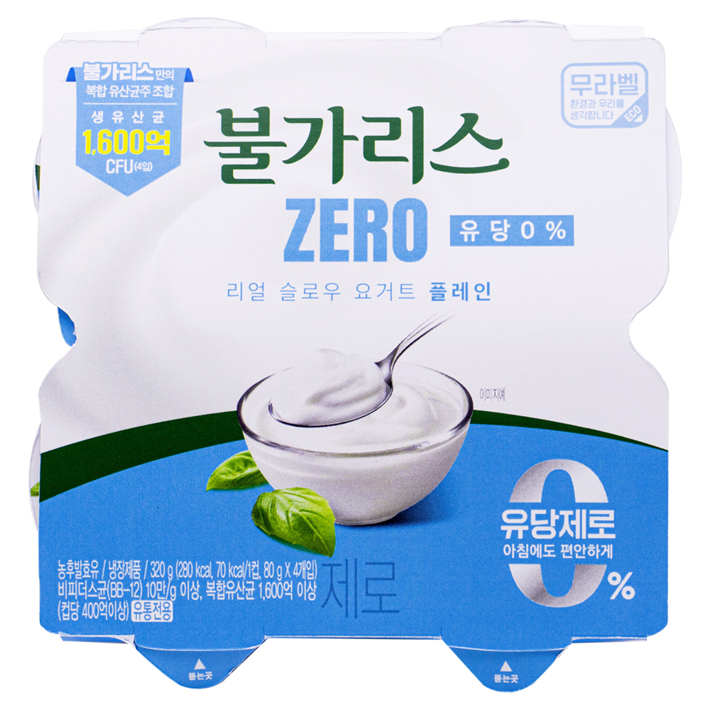 남양 불가리스 리얼 슬로우 요거트 플레인 80g