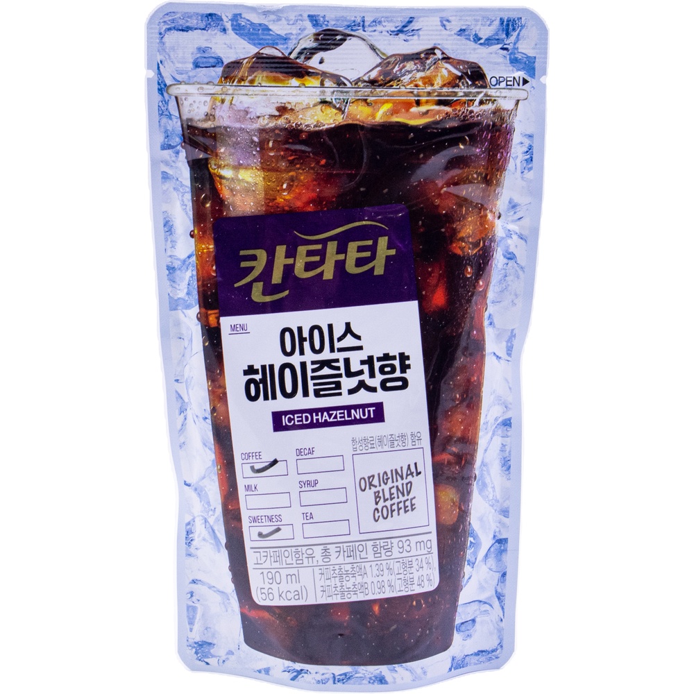 롯데 칸타타 아이스 헤이즐넛향 190mL