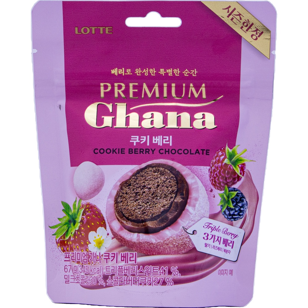 롯데 프리미엄 가나 쿠키 베리 67g