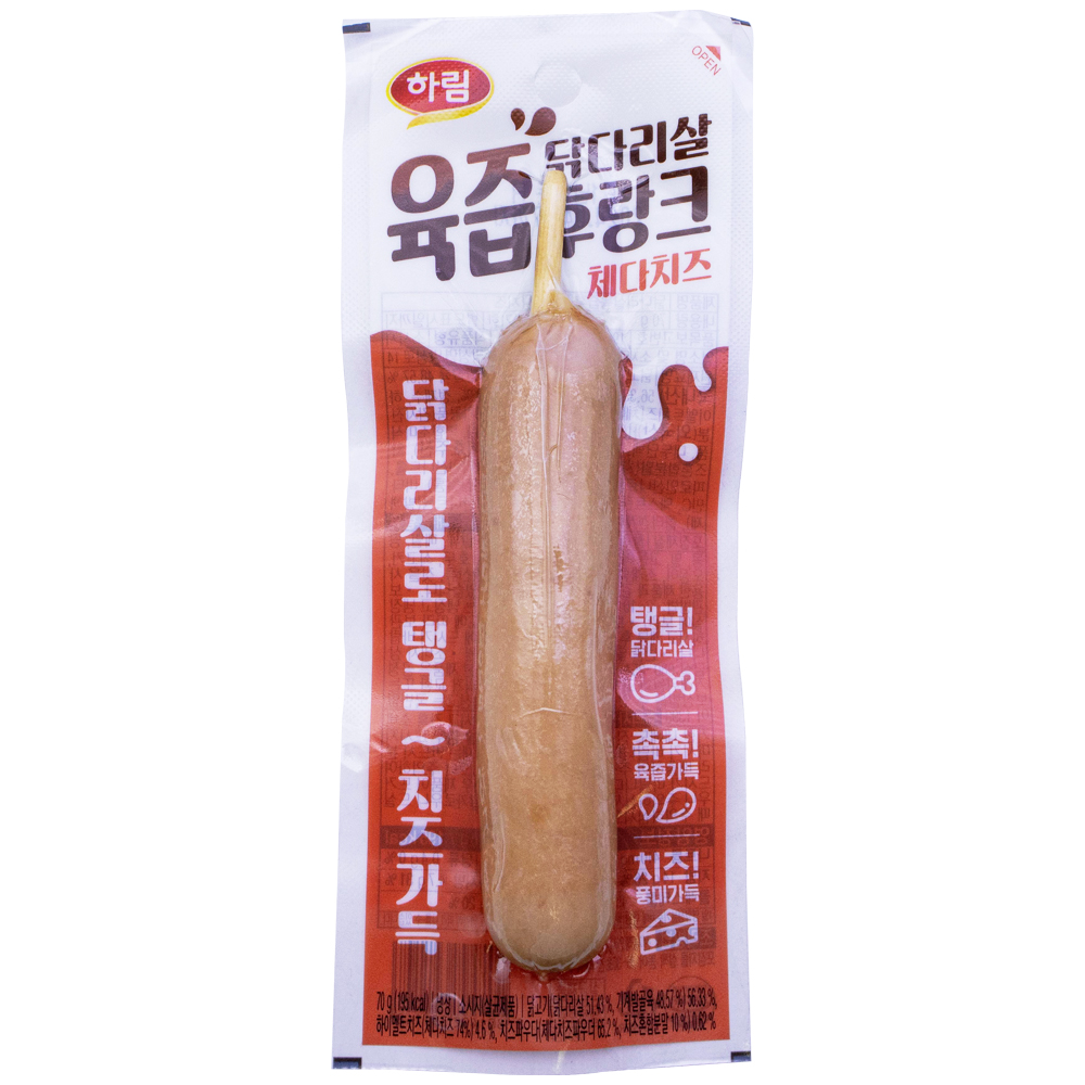 하림 닭다리살 육즙 후랑크 체다치즈 70g