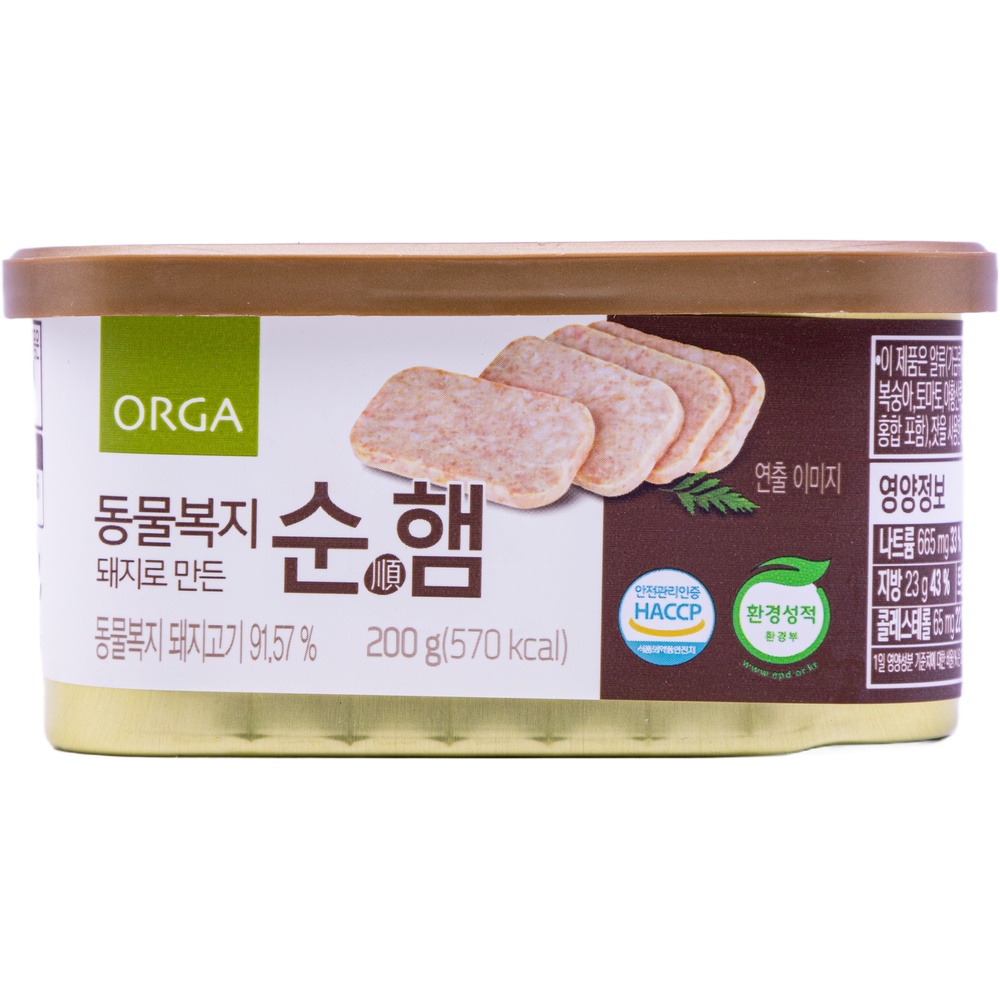 풀무원 올가 동물복지 돼지로 만든 순햄 200g