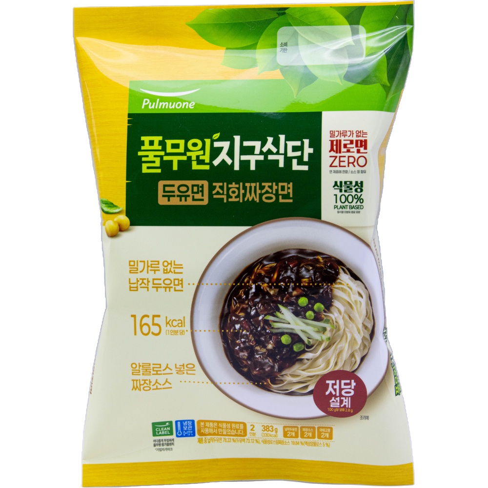 풀무원 지구식단 두유면 직화짜장면 383g