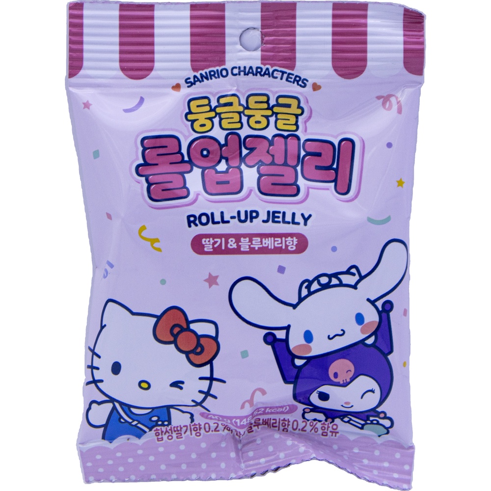 미스티 산리오캐릭터 둥글둥글 롤업젤리 딸기 블루베리향 40g