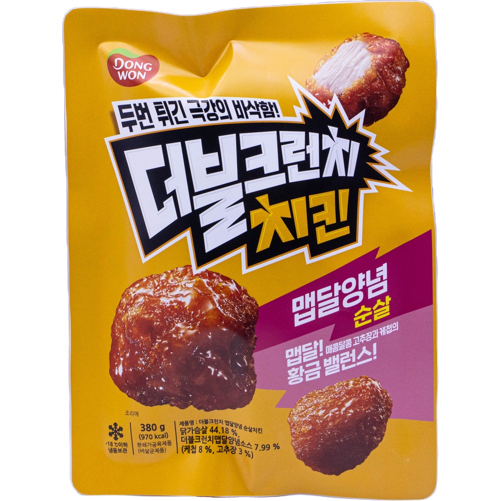 동원 더블크런치 맵달양념 순살치킨 380g