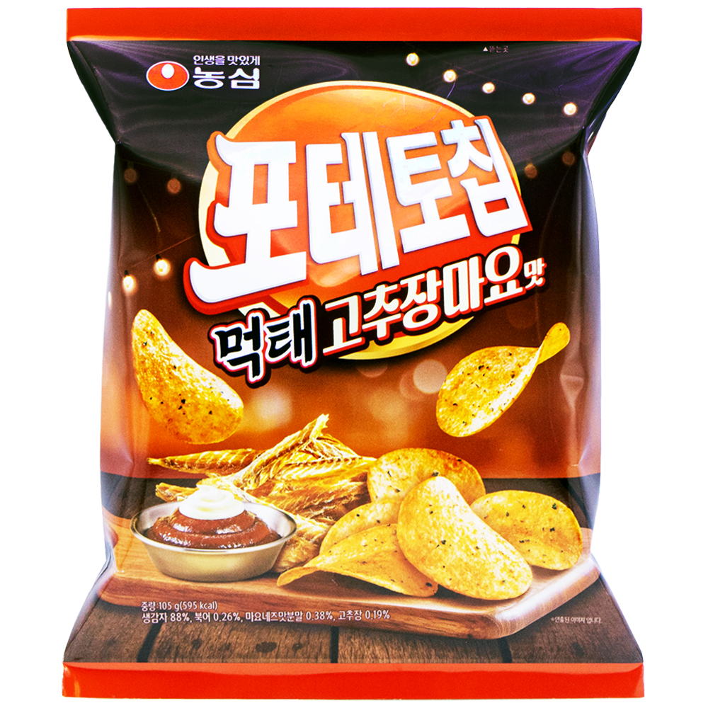 농심 포테토칩 먹태고추장마요맛 105g