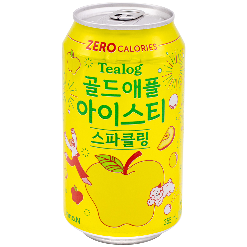 이노엔 티로그 스파클링 골드애플 아이스티 스파클링 제로 355mL