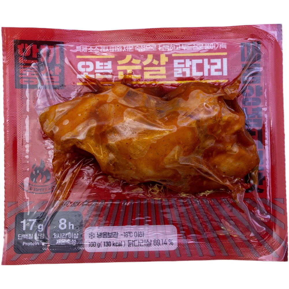 이그니스 한끼통살 오븐 순살 닭다리 매콤양념치킨맛 100g