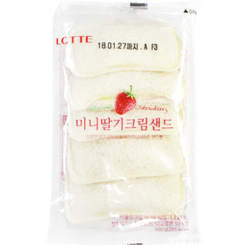 롯데 미니딸기크림샌드 100g