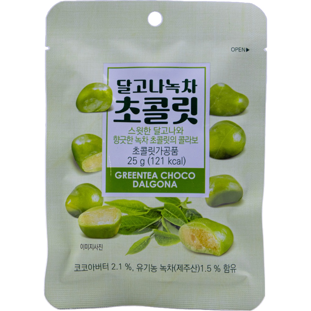 제이엘푸드텍 달고나녹차초콜릿 25g
