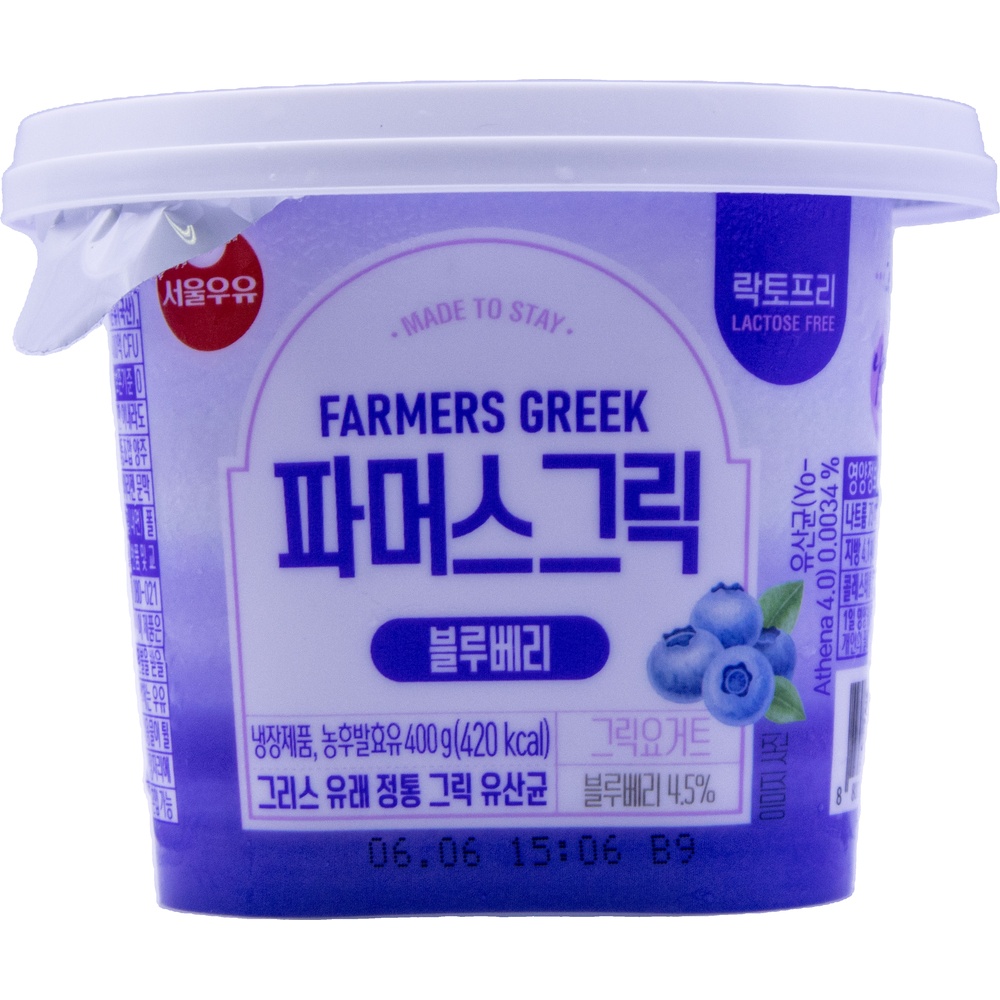 서울우유 파머스그릭 블루베리 400g