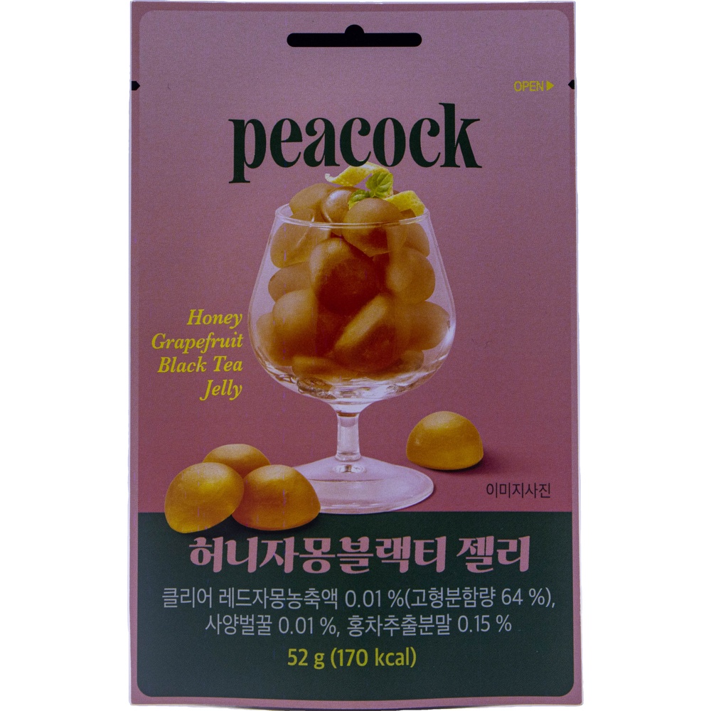 피코크 허니자몽블랙티 젤리 52g