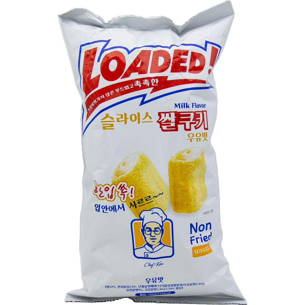 위아더월드 로디드 슬라이스 쌀쿠키 우유맛 120g