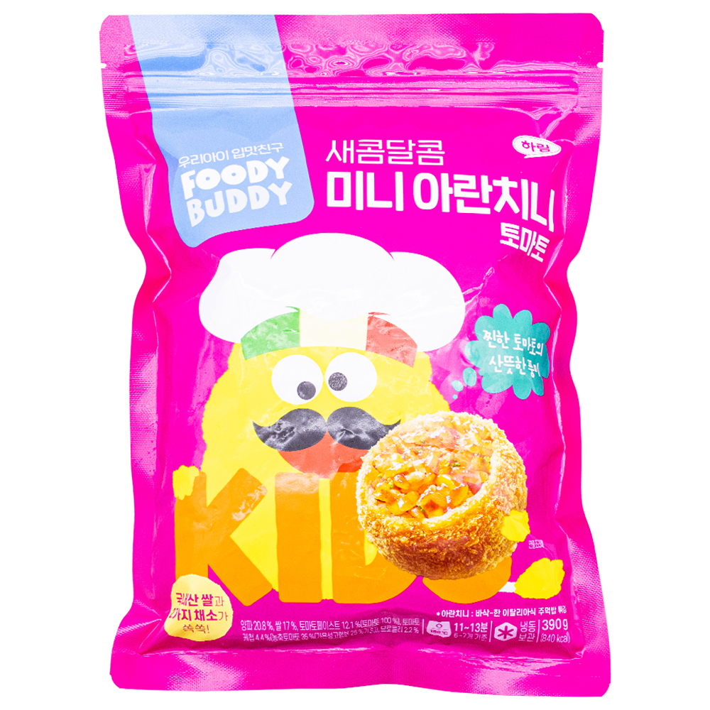 하림 푸디버디 새콤달콤 미니 아란치니 토마토 390g