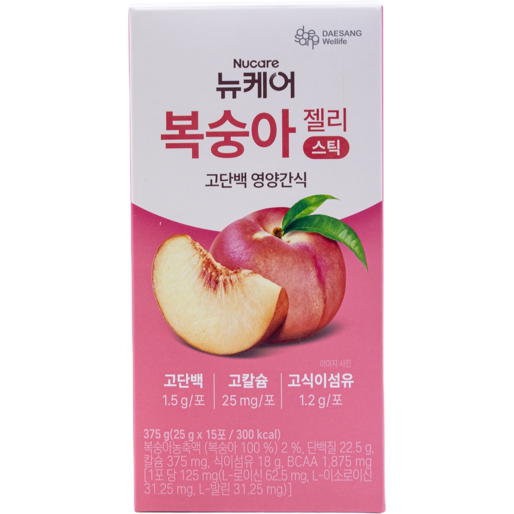 대상웰라이프 뉴케어 복숭아 젤리 스틱 25g