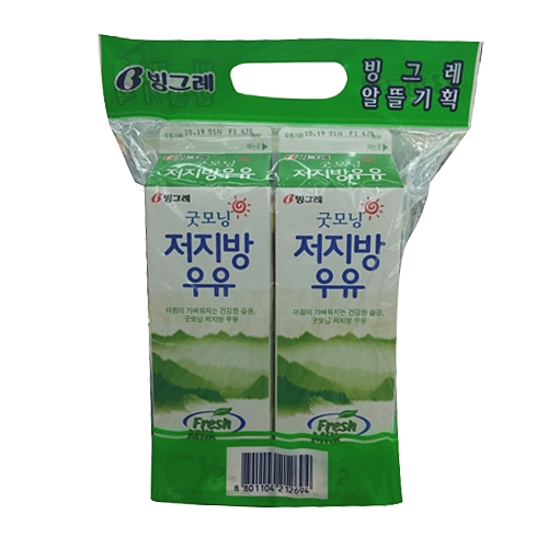 빙그레 굿모닝 저지방 우유 1800ml
