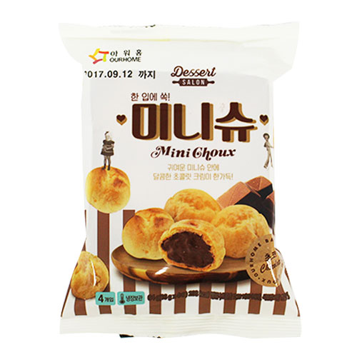 아워홈 한입에 쏙 미니슈 초코 64g