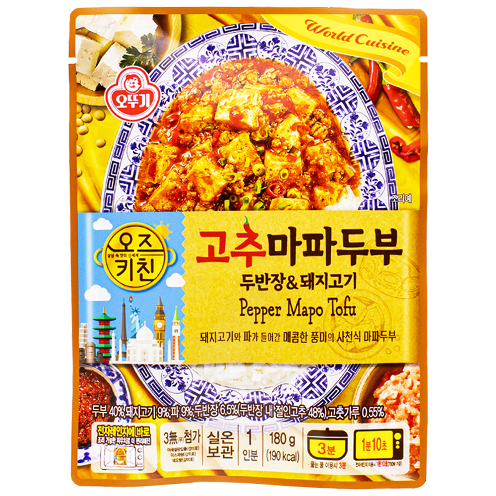 오뚜기 오즈키친 고추마파두부 180g