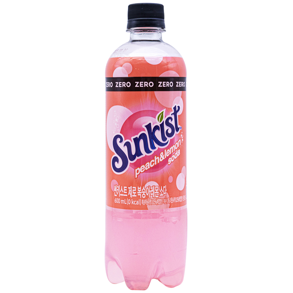광동 썬키스트 제로 복숭아레몬 소다 600mL