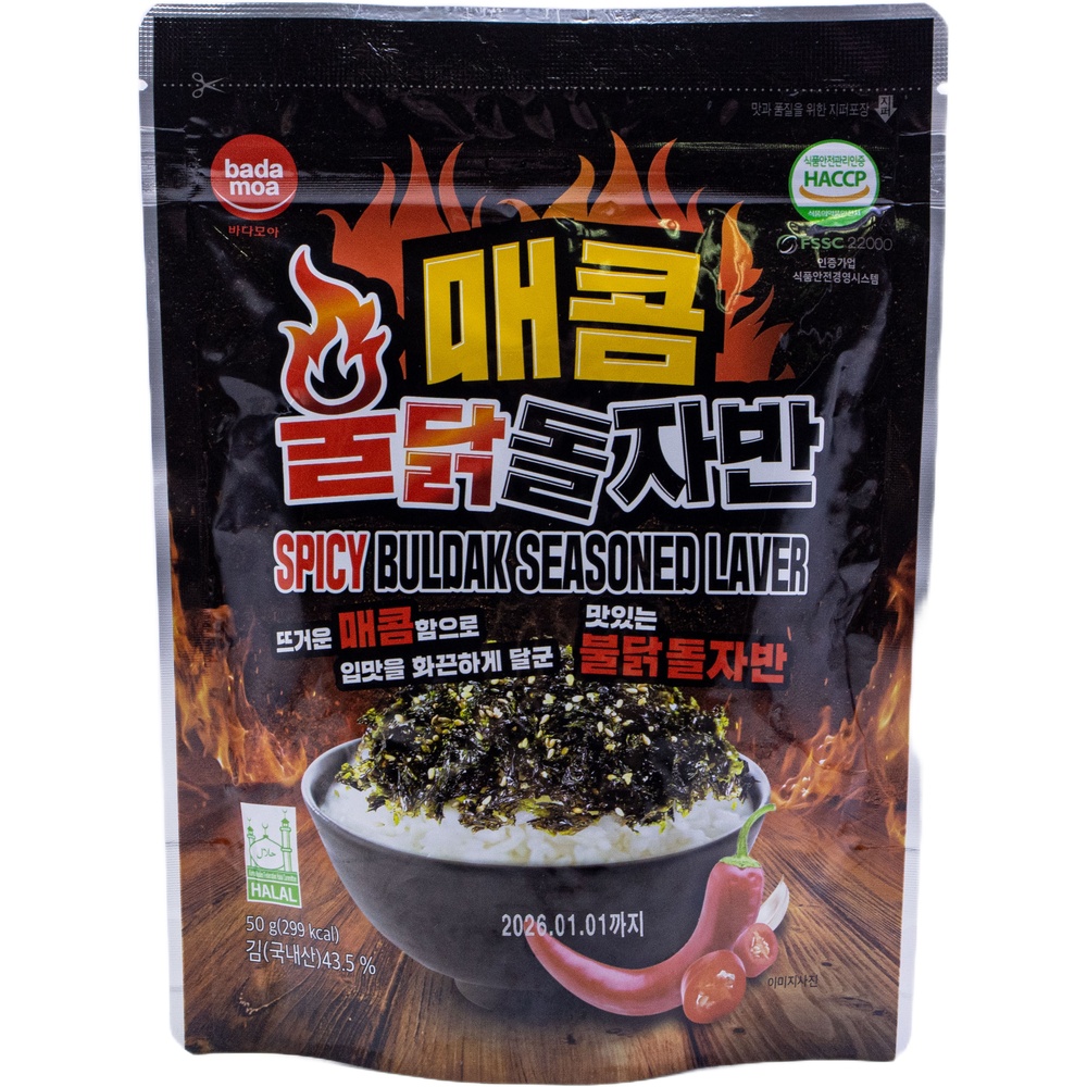 대양식품 바다모아 매콤 불닭 돌자반 50g