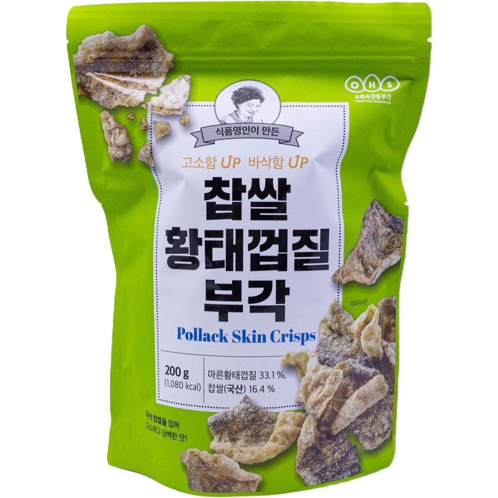 오희숙전통부각 찹쌀 황태껍질 부각 200g