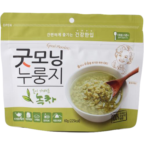 제이식품 굿모닝누룽지 녹차 60g