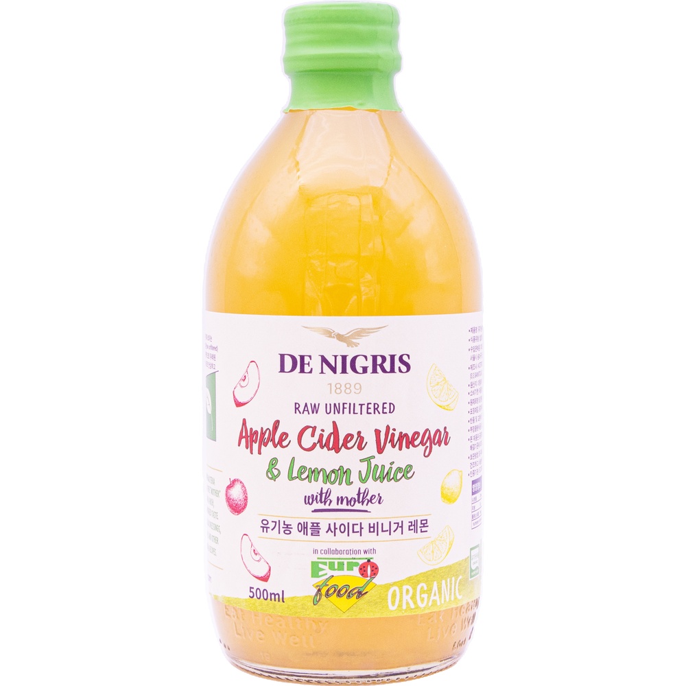 데니그리스 유기농 애플 사이다 비니거 레몬 500mL