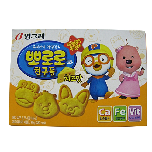 빙그레 뽀로로와 친구들 치즈맛 65g