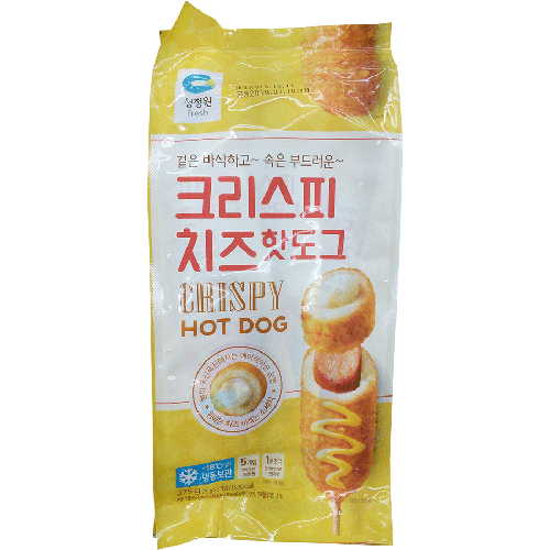 청정원 크리스피 치즈 핫도그 375g