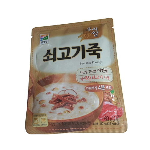 대상 청정원 우리쌀 쇠고기죽 60g