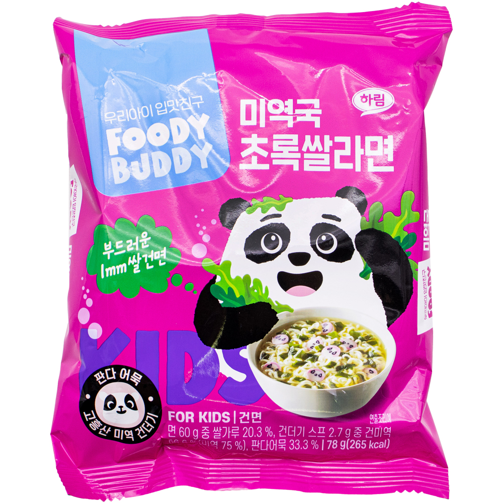 하림 푸디버디 미역국 초록쌀라면 78g