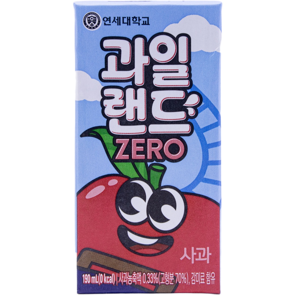 연세유업 과일랜드 제로 사과 190mL