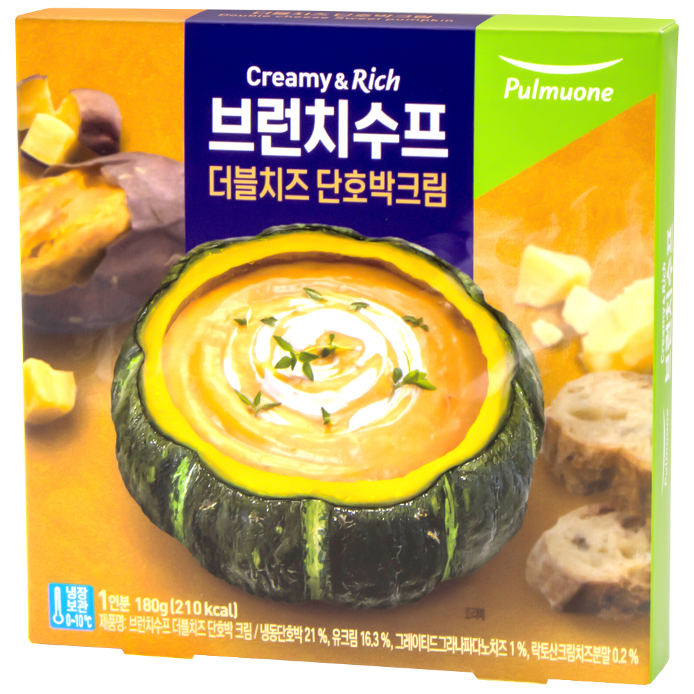 풀무원 브런치수프 더블치즈 단호박 크림 180g