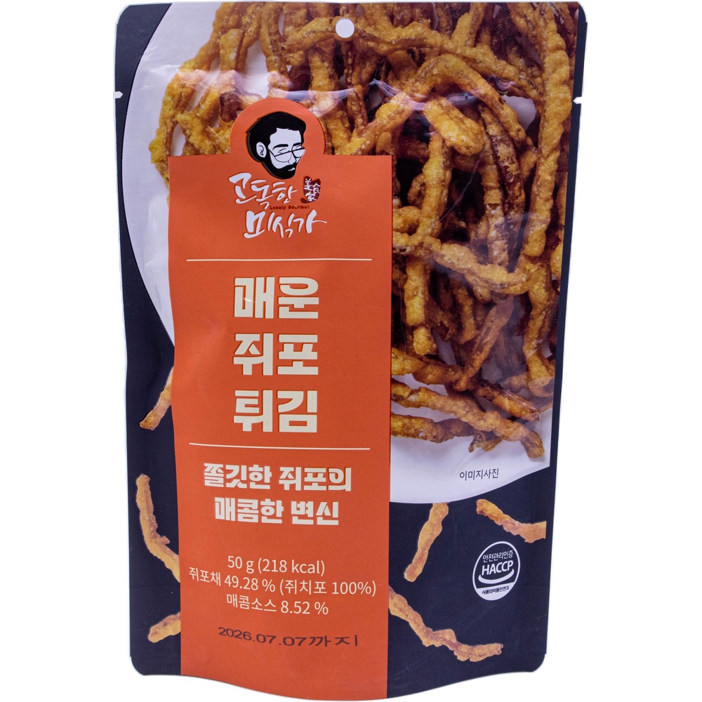 제이에스푸드랩 고독한미식가 매운 쥐포 튀김 50g