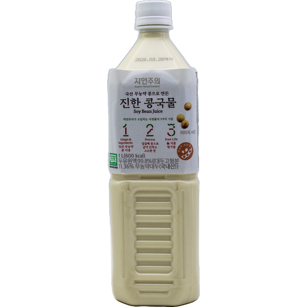 이마트 자연주의 국산 무농약 콩으로 만든 진한 콩국물 1L