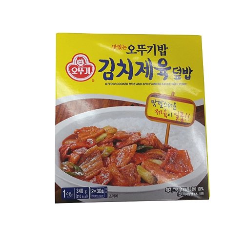 오뚜기 맛있는 오뚜기밥 김치제육덮밥 340g