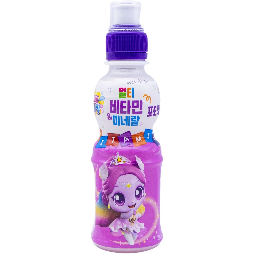 웅진 캐치 티니핑 멀티비타민 미네랄 포도맛 200ml