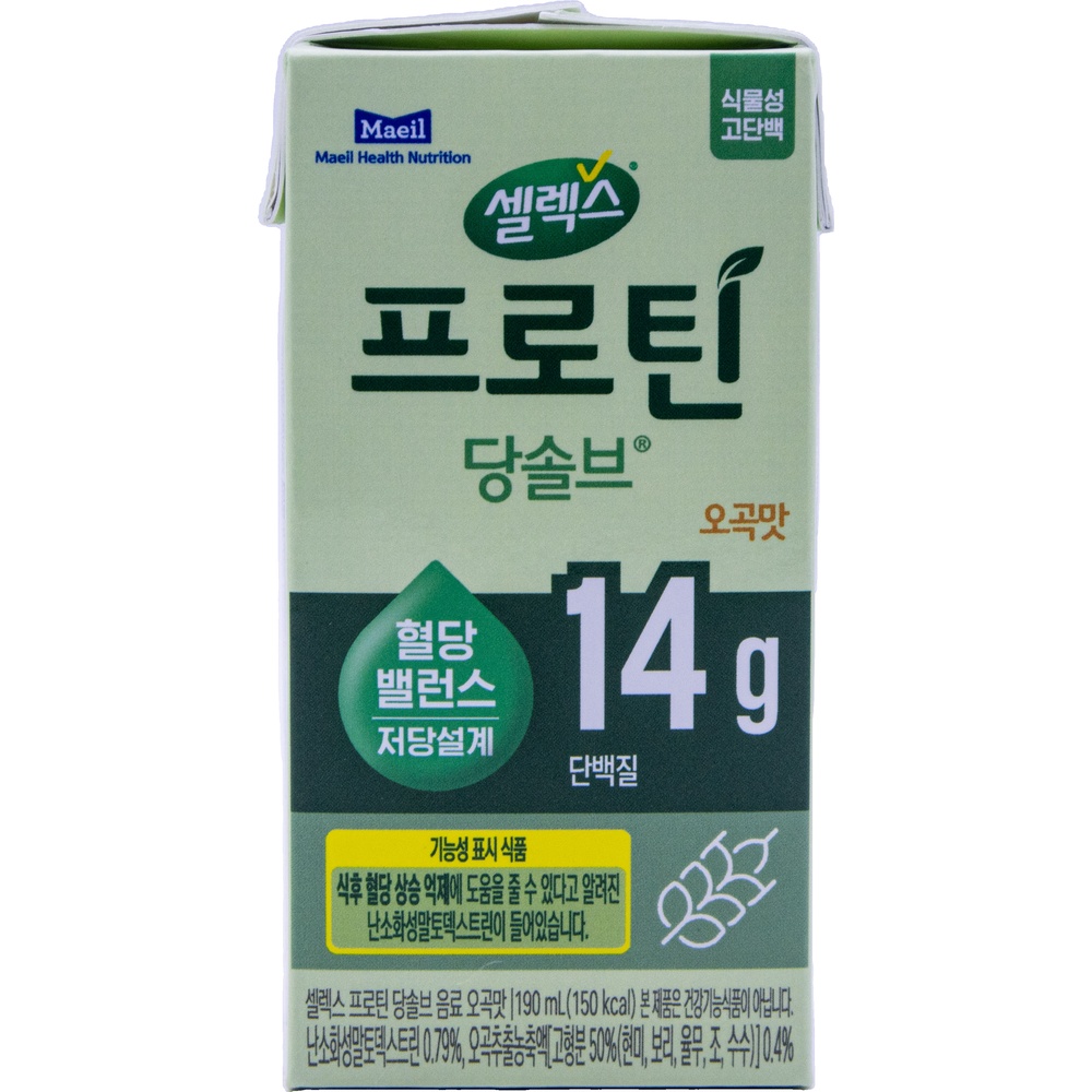 매일 셀렉스 프로틴 당솔브 오곡맛 190mL