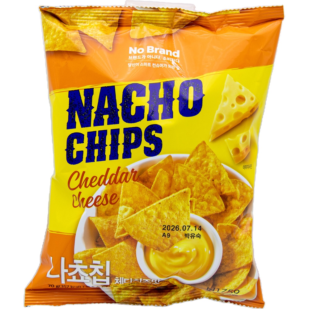 노브랜드 나쵸칩 체다치즈맛 70g
