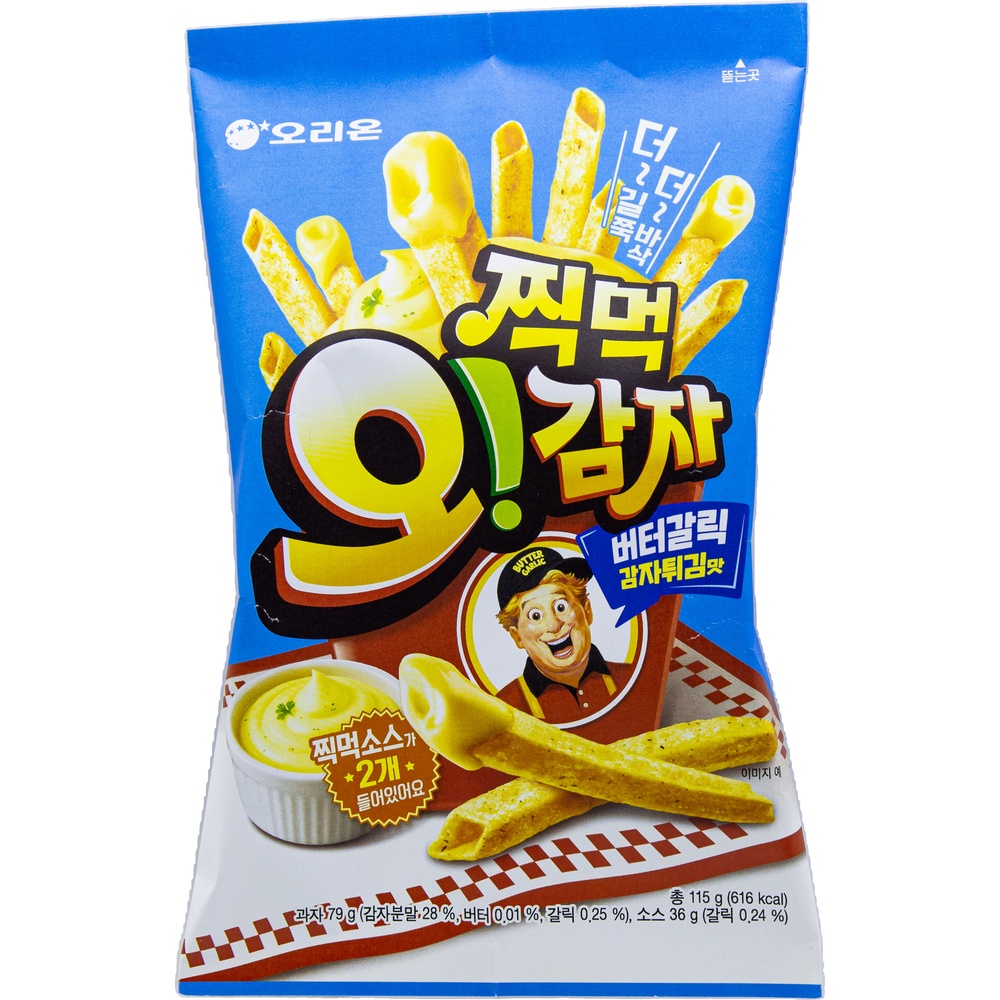 오리온 찍먹 오감자 버터갈릭감자튀김맛 115g
