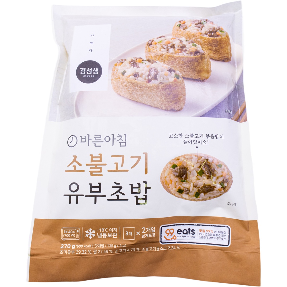 잇웨이브 구구잇츠 바르다김선생 바른아침 소불고기 유부초밥 135g