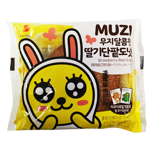 삼립 무지달콤한 딸기단팥도넛 80g