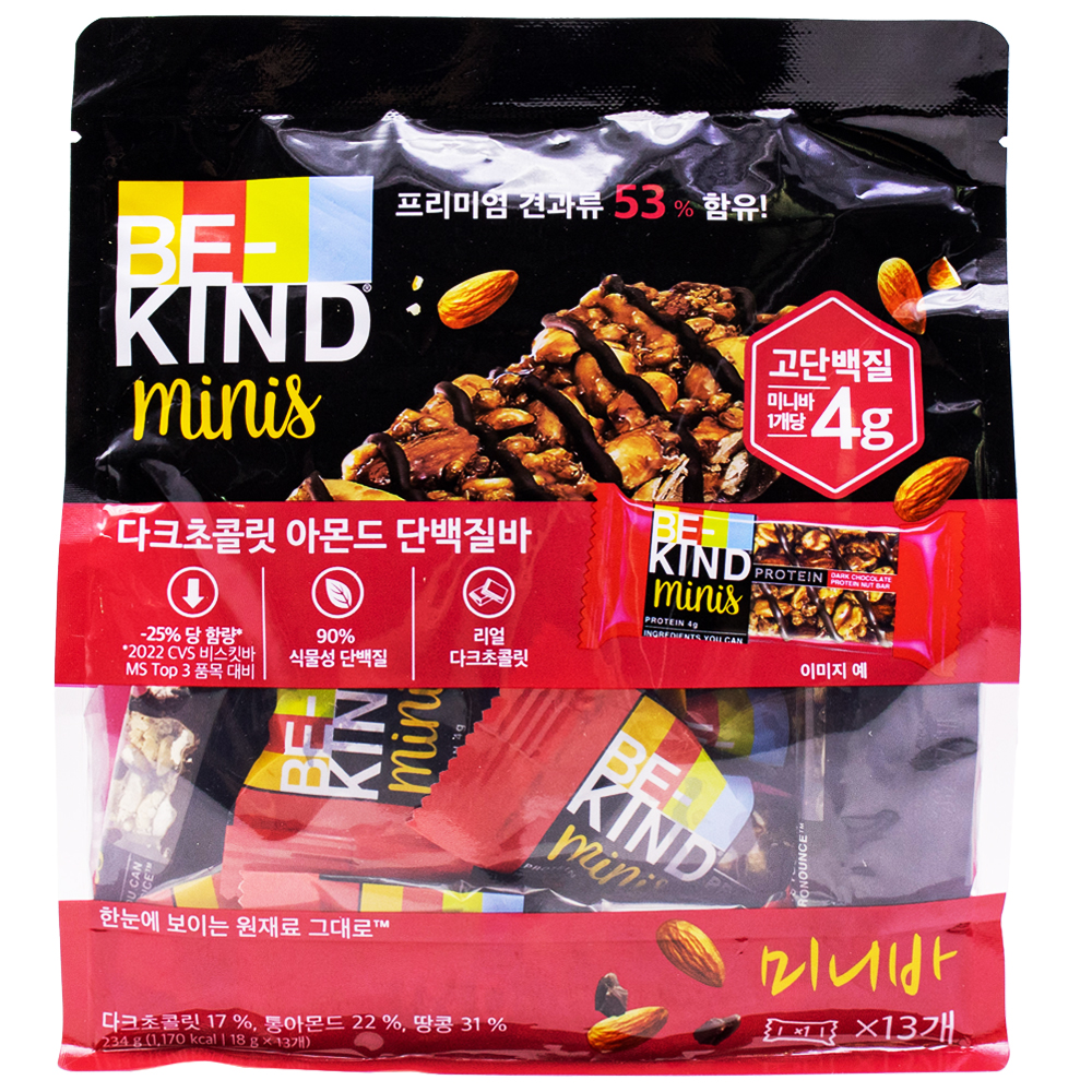 마즈 다크초콜릿 아몬드 단백질바 234g