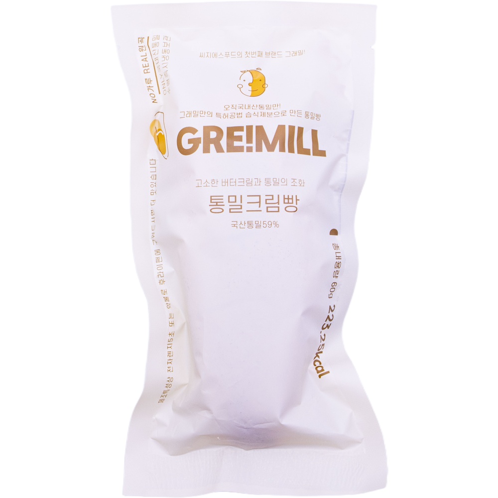 씨지에스푸드 그래밀 통밀 크림빵 60g