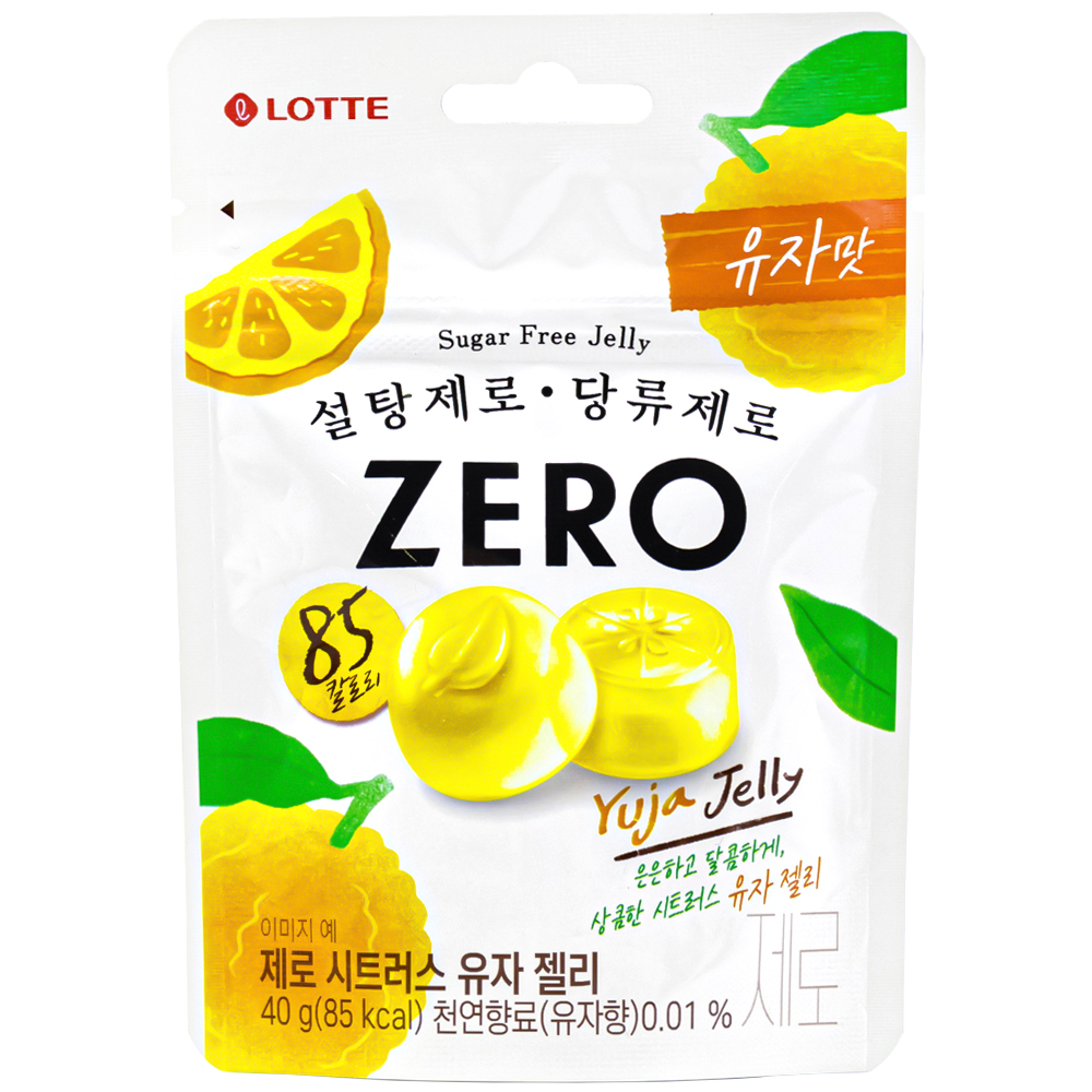 롯데 제로 시트러스 유자 젤리 40g