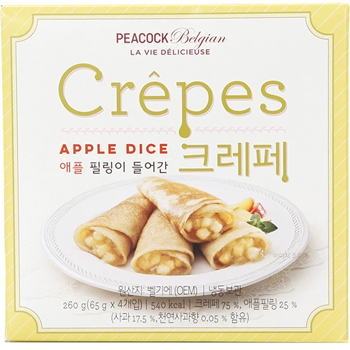피코크 애플 필링이 들어간 크레페 260g