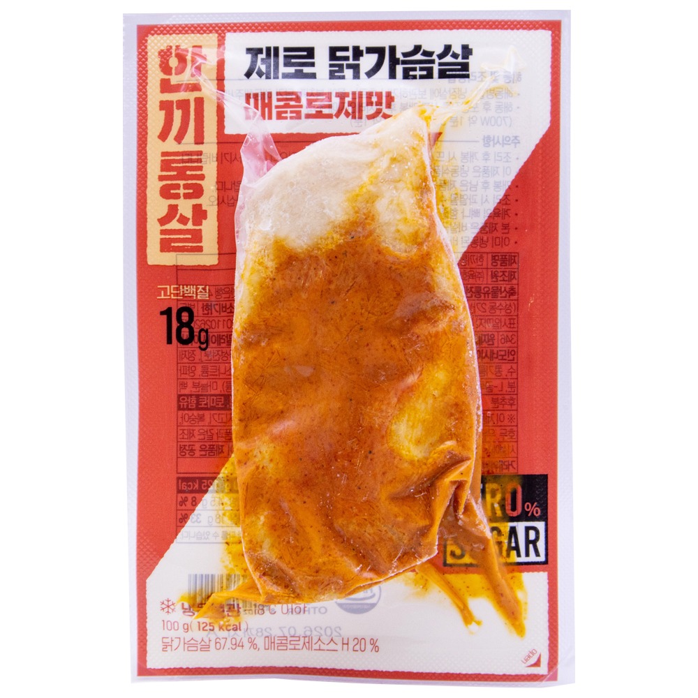 이그니스 한끼통살 제로 닭가슴살 매콤로제맛 100g