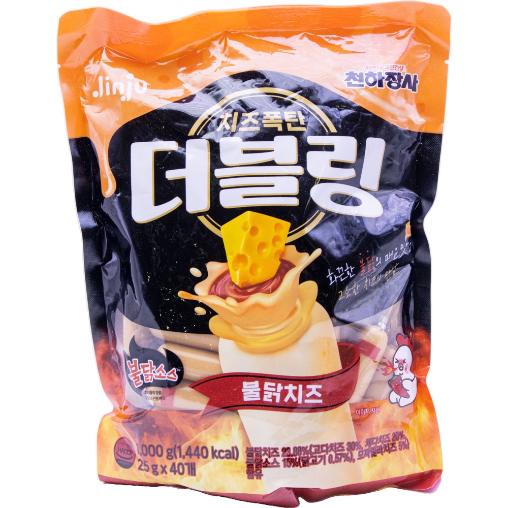 진주햄 천하장사 치즈폭탄 더블링 불닭치즈 25g