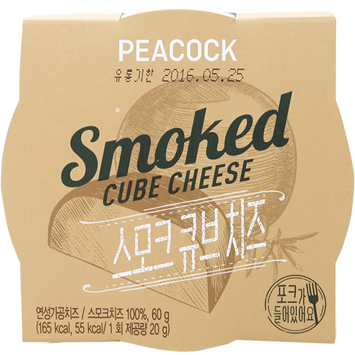 피코크 스모크 큐브 치즈 60g